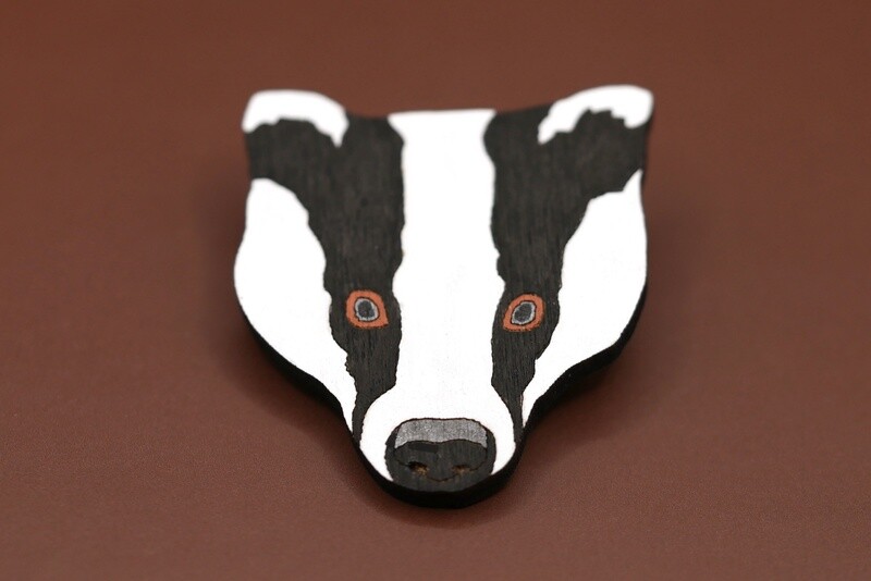 Bearded Moon - Badger - Brooch (Large)