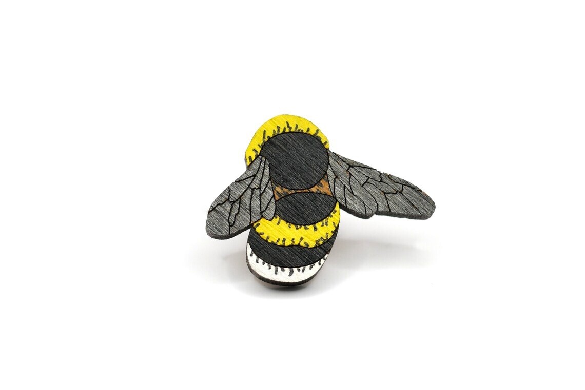 Bearded Moon - Bumblebee - Brooch (Small)