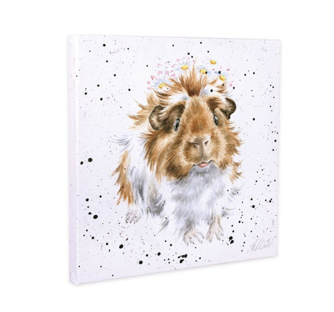 Wrendale Designs - Grinny Pig Canvas 20cm