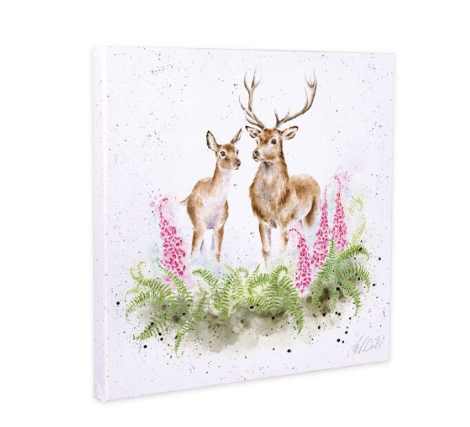 Wrendale - Lord and Lady Deer Canvas - 20cm