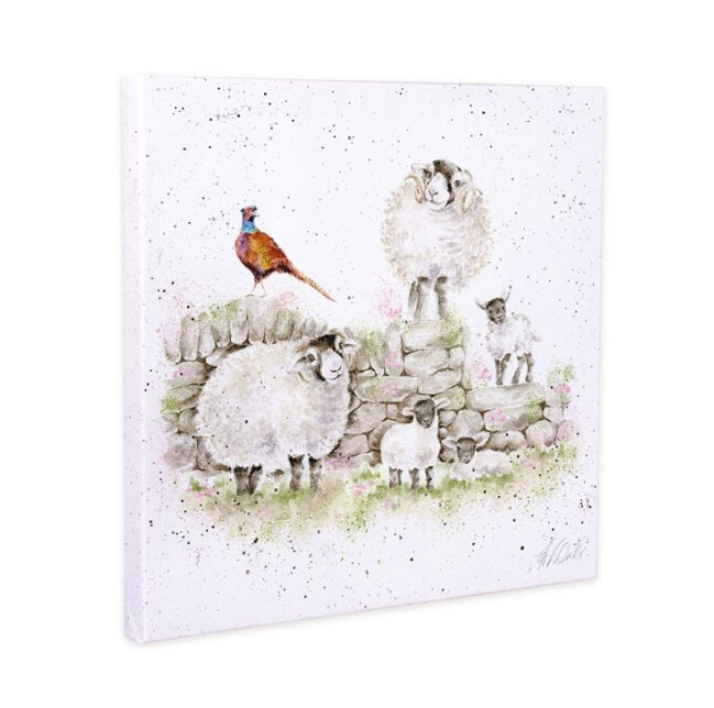 Wrendale Designs - Green Pastures Canvas - 20cm