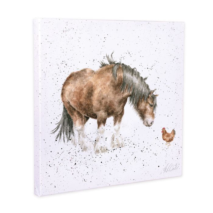 Wrendale - 'Farmyard Friends' Horse Canvas 20cm