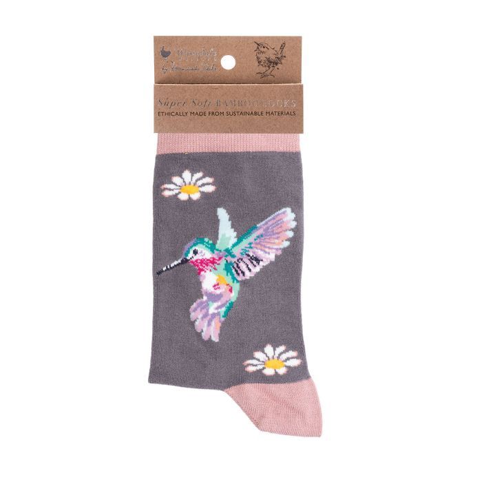 Wrendale Designs - &#39;Wisteria Wishes&#39; Hummingbird Socks