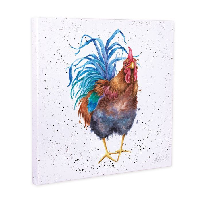 Wrendale Designs - &#39;Colours&#39; Of The Rainbow&#39; Cockerel Canvas 20cm