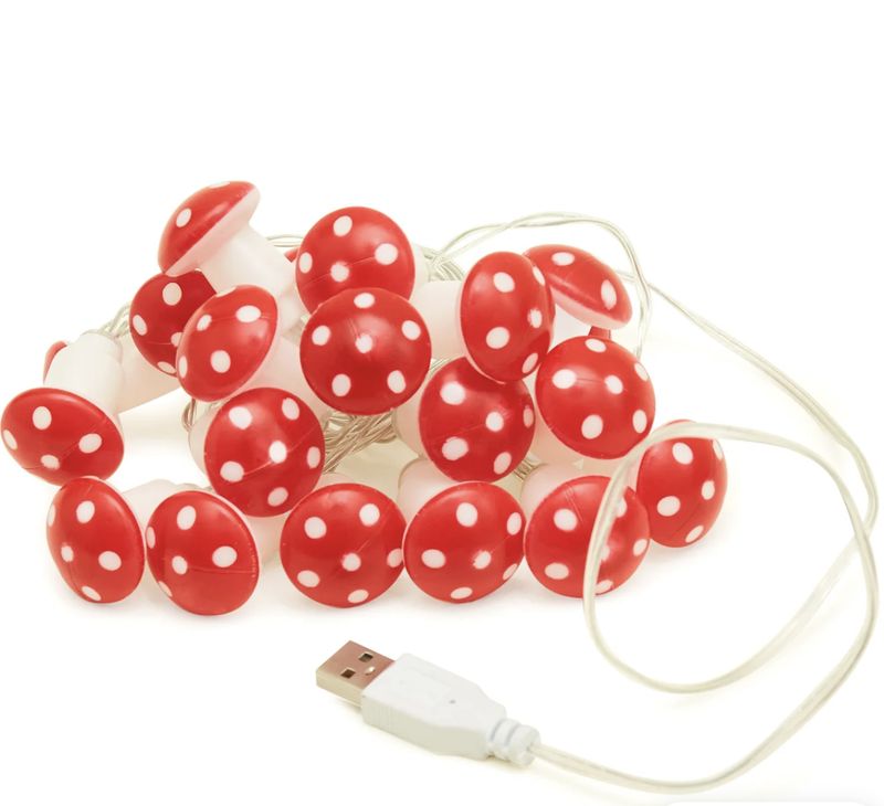 Kikkerland - 20 Mushroom LED String Lights