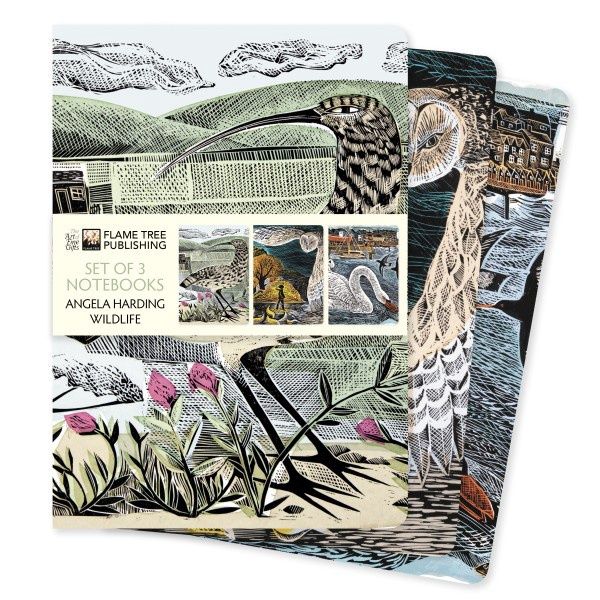 Flame Tree Publishing - Angela Harding: Wildlife Set of 3 Standard Notebooks