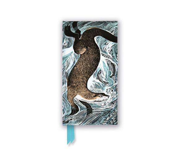 Flame Tree Publishing - Angela Harding: Fishing Otter (Foiled Slimline Journal)