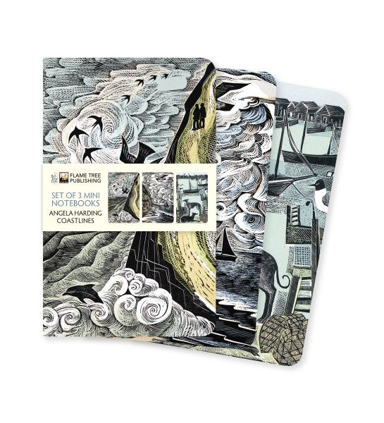 Flame Tree Publishing - Angela Harding: Coastlines Set of 3 Mini Notebooks
