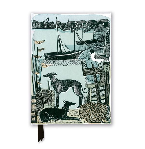 Flame Tree Publishing - Angela Harding: Harbour Whippets A5 (Foiled Journal)