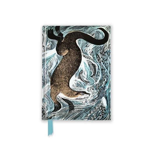 Flame Tree Publishing - Angela Harding: Fishing Otter (Foiled Pocket Journal)