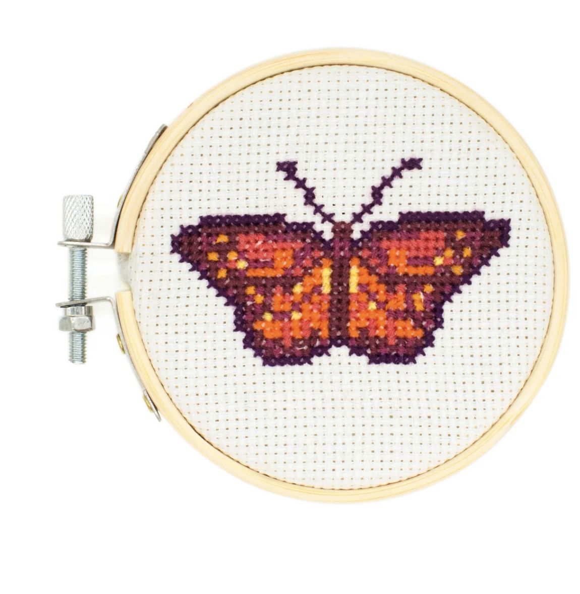 Kikkerland - Mini Cross Stitch Embroidery Kit - Butterfly