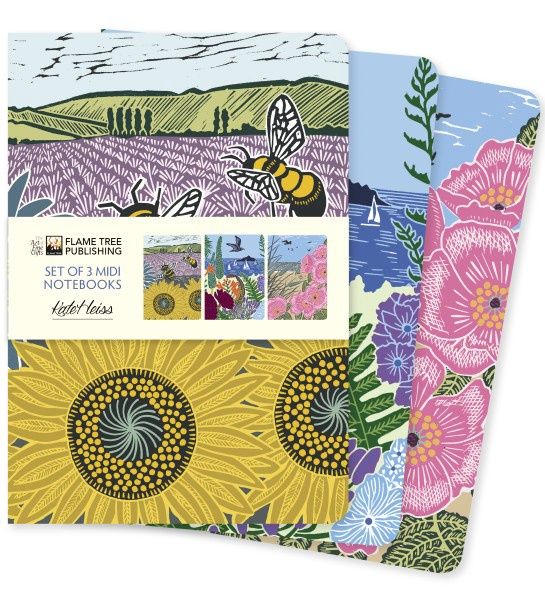 Flame Tree Publishing - Kate Heiss Set of 3 Midi Notebooks