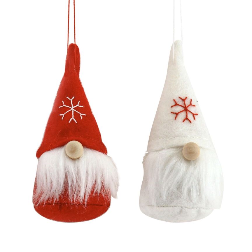 Gisela Graham - Fabric Dec 9.5cm - Nordic Santa Gonk (Assorted)