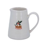 Gisela Graham - Ceramic Mini Jug 8cm - Plum Pudding
