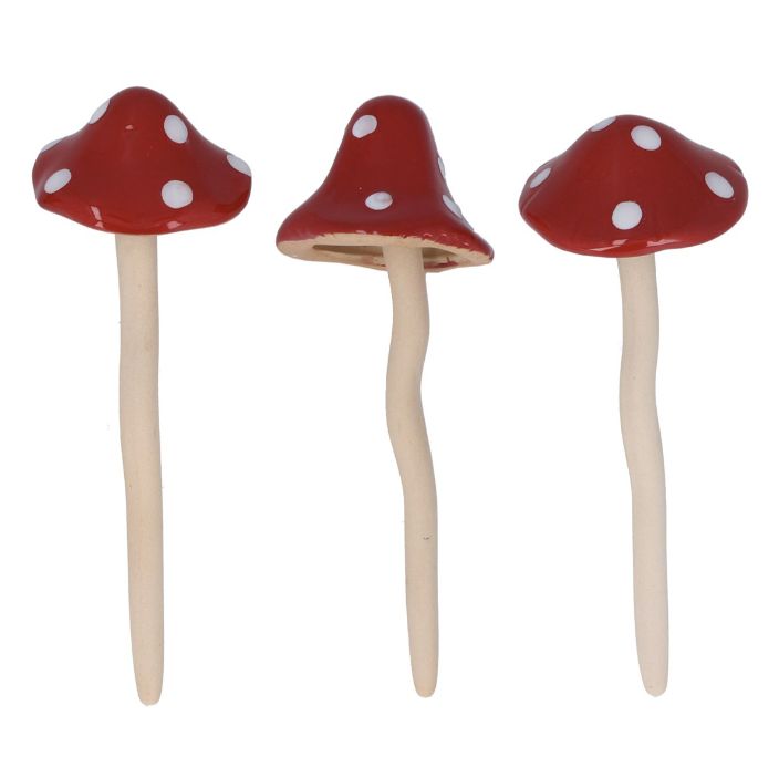 Gisela Graham - Earthenware Orn 17cm - Toadstool Spike