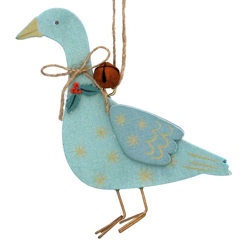 Gisela Graham - Wood Dec 9cm - Blue Goose