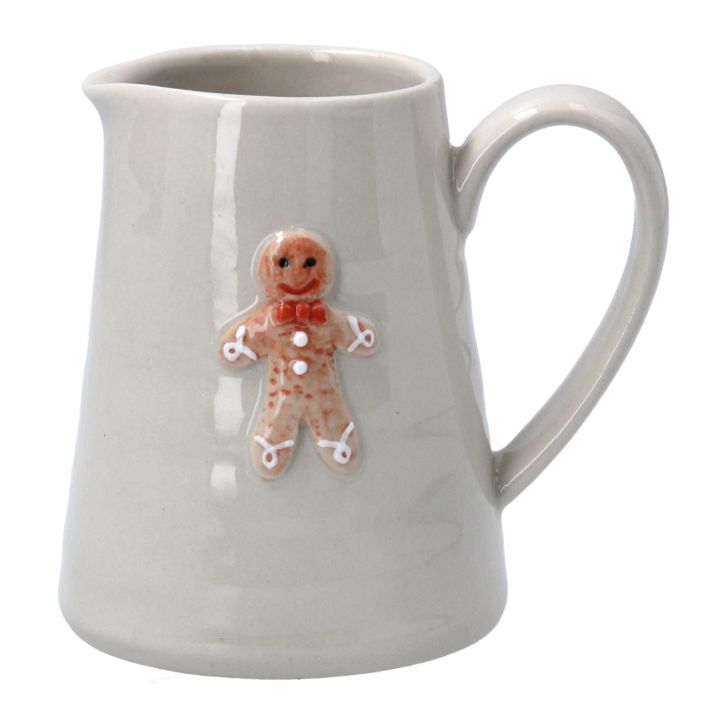 Gisela Graham - Ceramic Mini Jug 8cm - Gingerbread Man