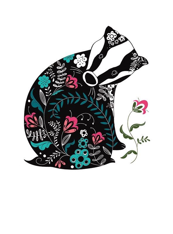 The Art File - Badger Card - Pollen