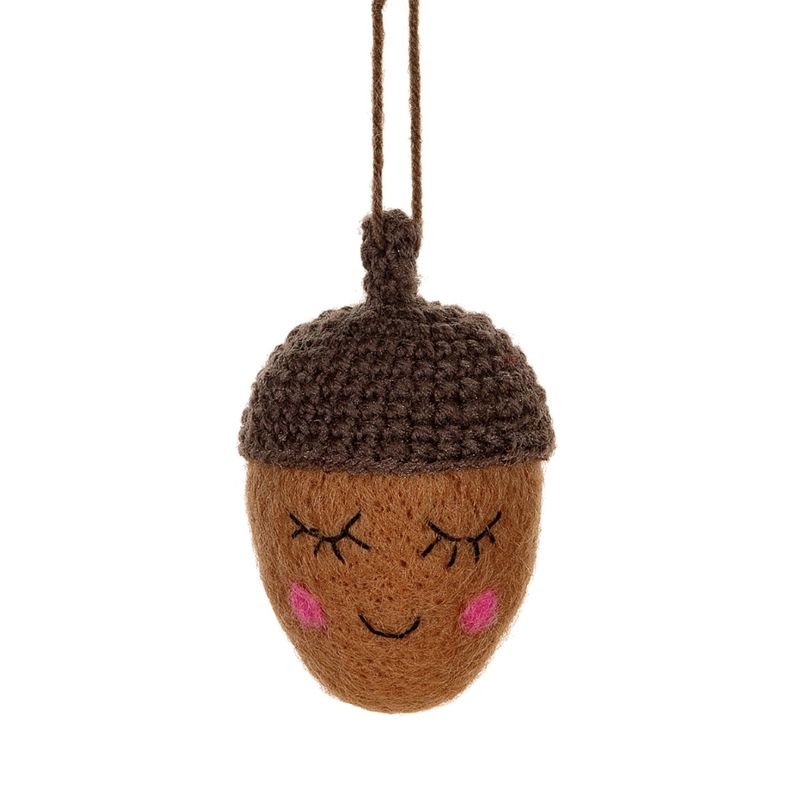 Sass &amp; Belle - Happy Acorn Felt Hanging Decoration