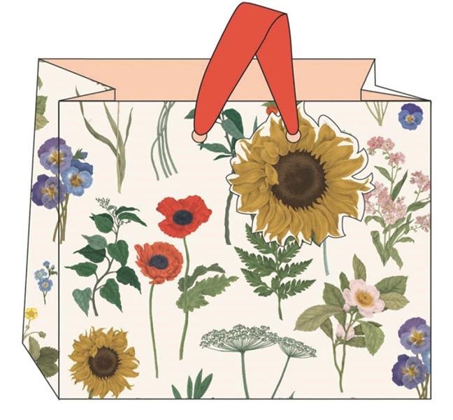 The Art File - Sunflower Floral Gift Bag - Small