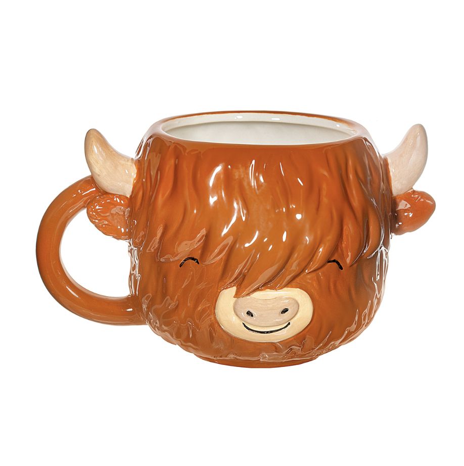 Sass &amp; Belle - Highland Cow Shaped Mug