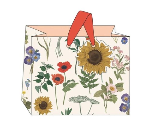 The Art File - Sunflower Floral Gift Bag - Medium Landscape