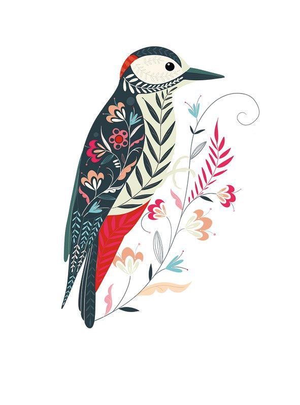 The Art File - Woodpecker Card - Pollen
