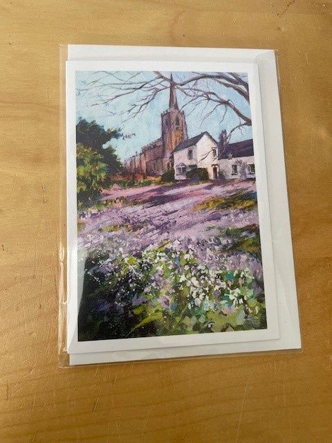 Anjana Cawdell - St Mary&#39;s Church in Spring Card