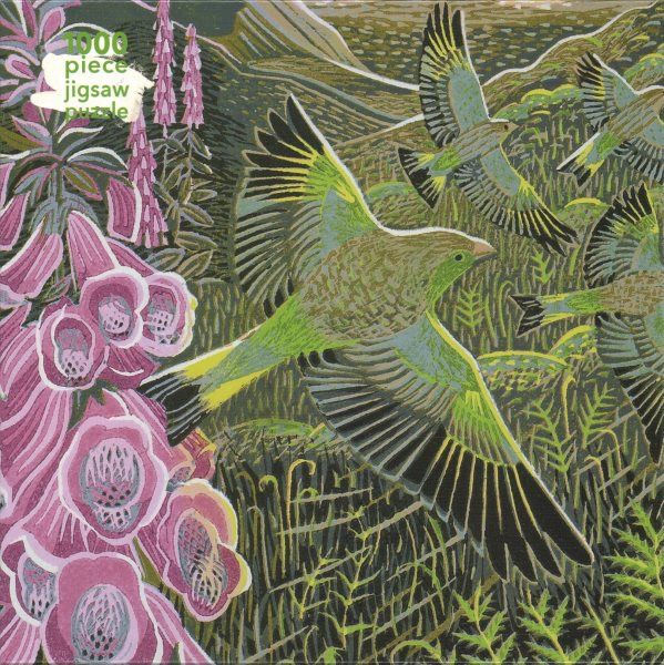 Flame Tree Publishing - Adult Jigsaw Puzzle - Annie Soudain: Foxgloves and Finches