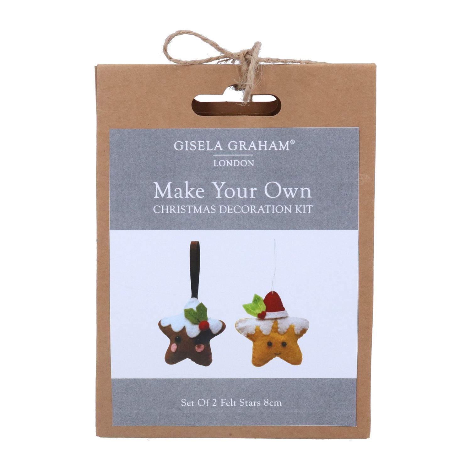 Gisela Graham - Felt Kit 15cm - Make Your Own Santa/Pudding Star