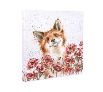 Wrendale - Poppy Field Canvas 20cm