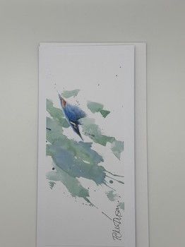 Paul Dyson - Small Diving Kingfisher Card