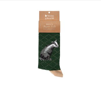Wrendale Designs - The Country Gent Badger Men&#39;s Socks