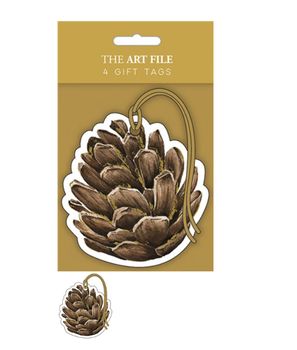 The Art File - Pine Cone Gift Tags