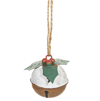 Sass &amp; Belle - Christmas Pudding Bell Decoration