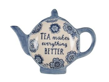 Sass &amp; Belle - Blue Willow Tea Lovers Tea Bag Dish