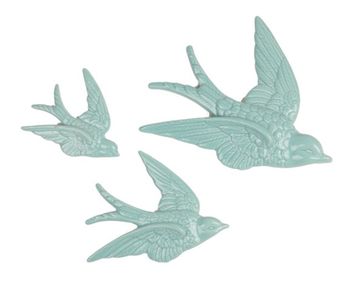 Sass &amp; Belle -  Swallow Wall Decorations Duck Egg - Set of 3
