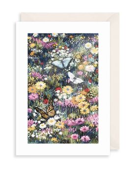 The Art File - Butterflies &amp; Flowers Greetings Card