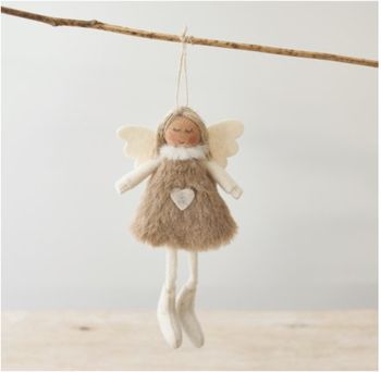 Noel &amp; Co - Hanging Angel In White