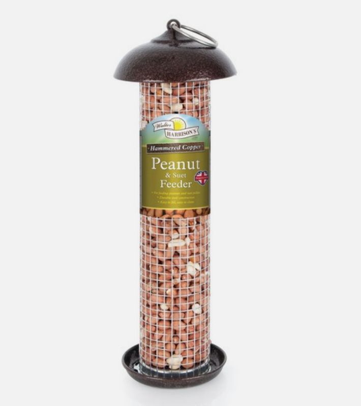 Walter Harrison's - Hammertone Copper Peanut Feeder - 30cm