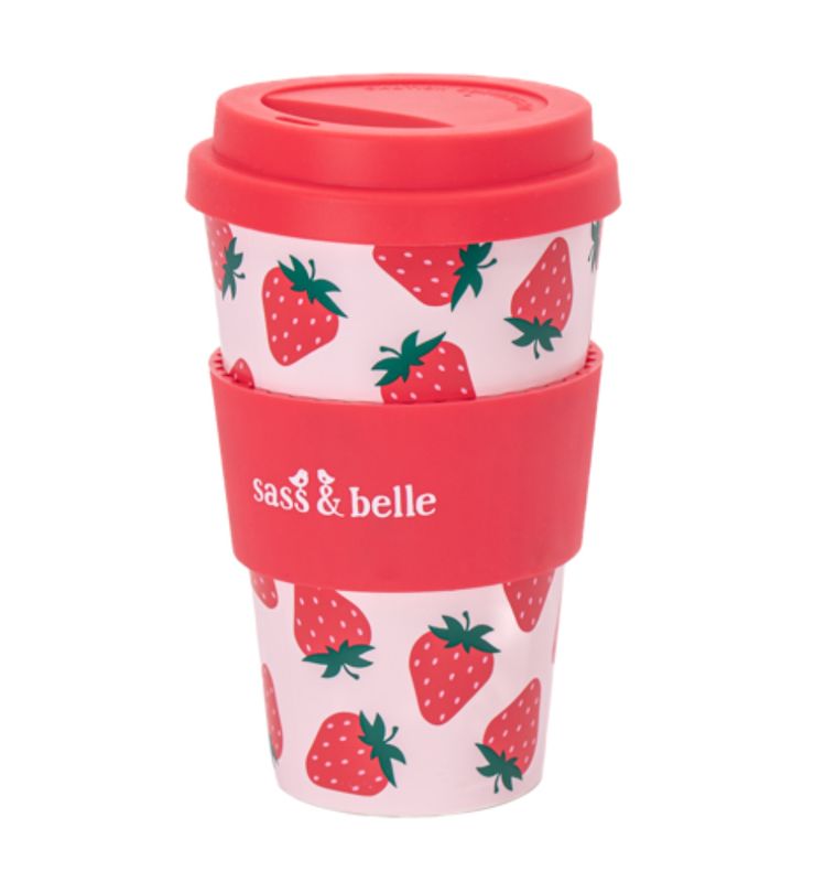 Sass &amp; Belle - Strawberry Travel Coffee Cup