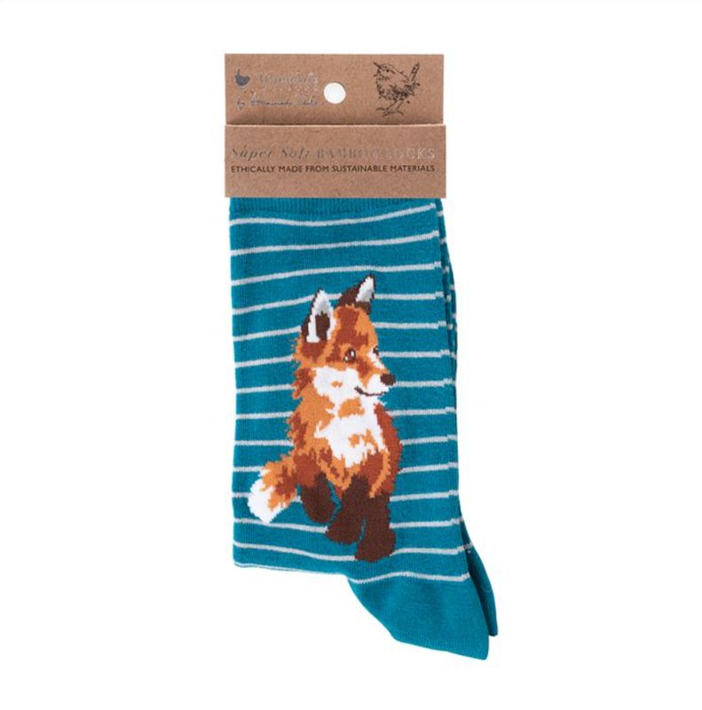 Wrendale - 'Born to be Wild' Teal Socks