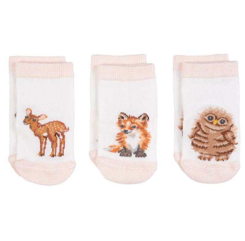Wrendale - 'Little Forest' Woodland Animal Baby Socks - 6-12 Months
