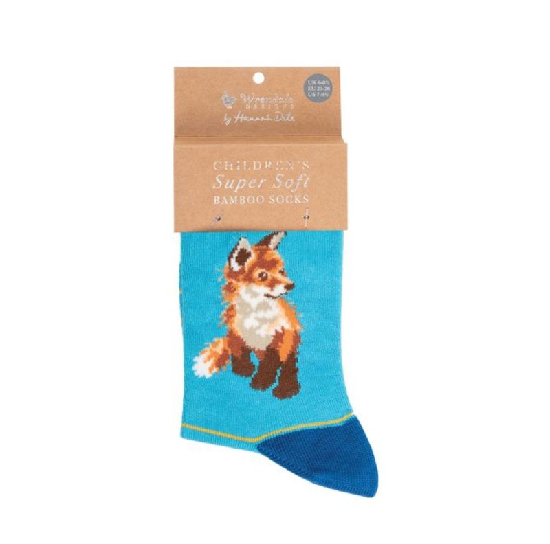 Wrendale Designs - 'Born To Be Wild' Fox Children's Socks - Size 9-12