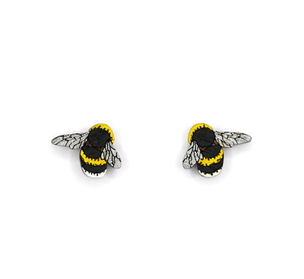Bearded Moon - Bumblebee - Stud Earrings