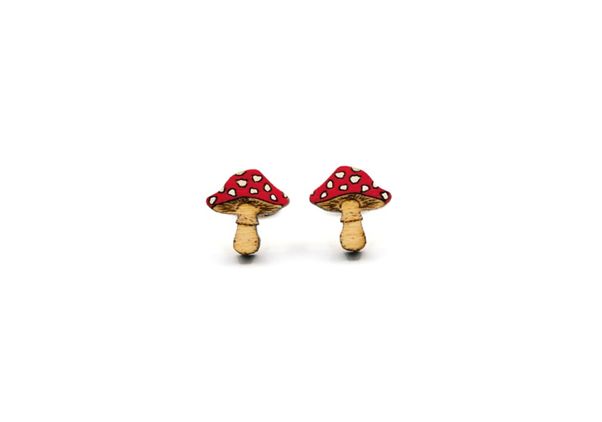 Bearded Moon - Toadstool - Stud Earrings