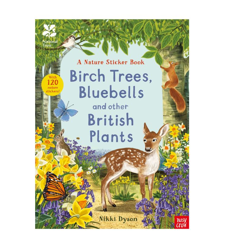 National Trust: Birch Trees, Bluebells &amp; Other British Plants - Sticker Book