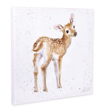 Wrendale - 'Loved Deerly' Deer Canvas 20cm