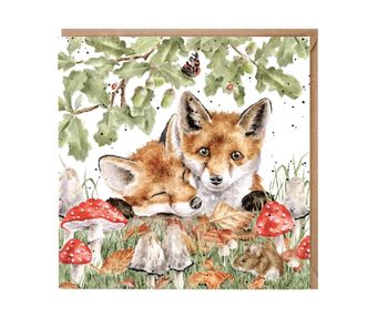 Wrendale - 'Under The Oak Tree' Fox Card