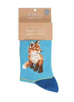 Wrendale - 'Born To Be Wild' Fox Children's Socks - Size 9-12